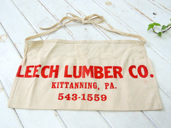 【LEECH LUMBER CO】キャンバス地・ポケット付き・ヴィンテージ・ワークエプロン USA