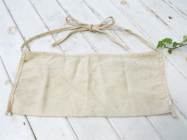 BIG LOTS ブルーロゴ・コットン100%・ポケット付き・ビンテージ・ワーク エプロン USA