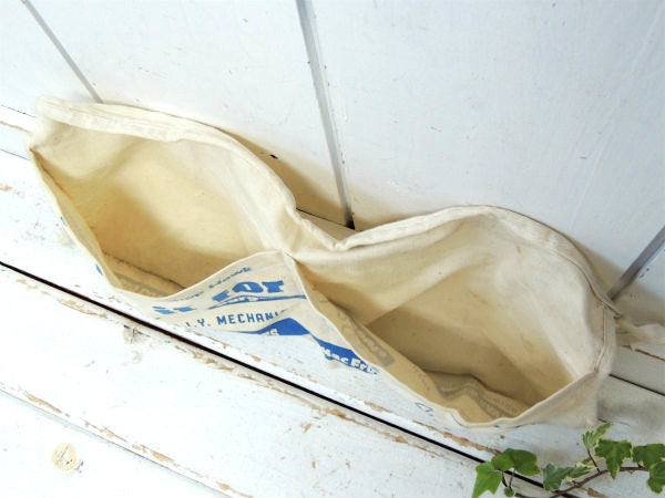 BIG LOTS ブルーロゴ・コットン100%・ポケット付き・ビンテージ・ワーク エプロン USA