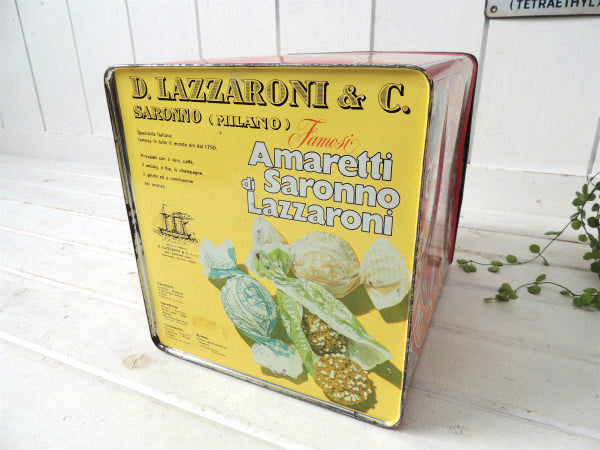 【D.LAZZARONI&C】イタリア・アマレッティ・ヴィンテージ・ティン缶/ビスケット缶