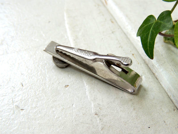 【Shields】シルバー×ブラック・ヴィンテージ・お洒落なデザイン・タイピン・タイバー