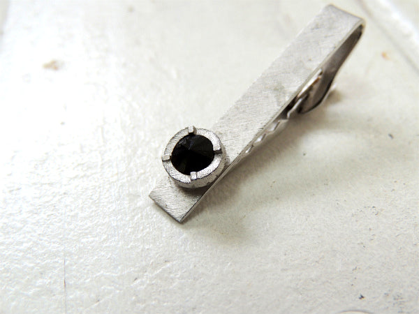 【Shields】シルバー×ブラック・ヴィンテージ・お洒落なデザイン・タイピン・タイバー