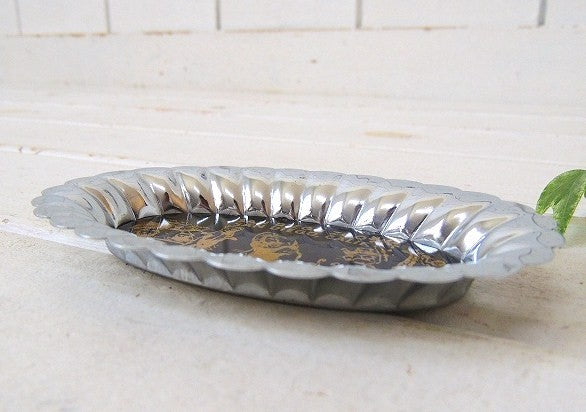 【サンディエゴ動物園】メタル製×ガラス製・動物柄・ヴィンテージ・トレイ/小物トレイ