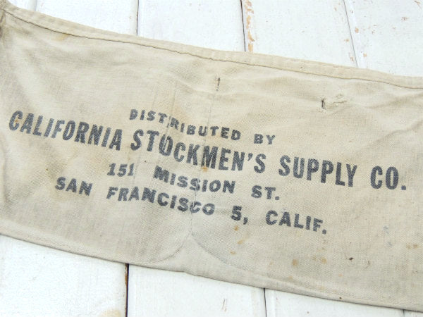 【CALIFORNIA×サンフランシスコ】ポケット付き・ヴィンテージ・ワークエプロン・ワークスタイル