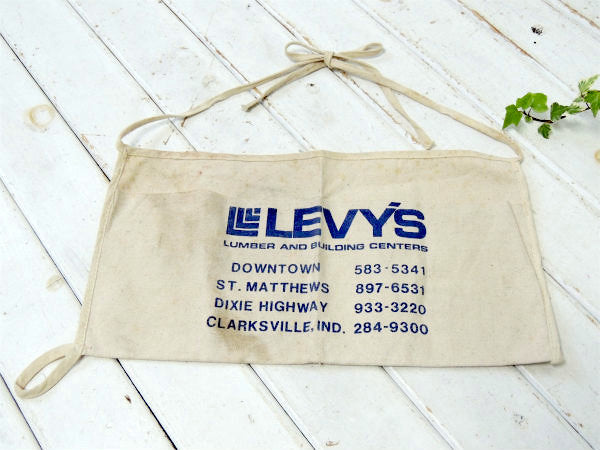 【LEVY'S】ワークスタイル・キャンバス地・DIY・ビンテージ・ワークエプロン USAポケット付き