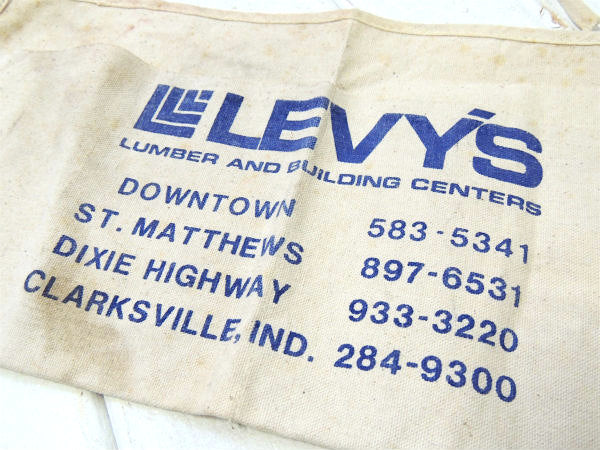 【LEVY'S】ワークスタイル・キャンバス地・DIY・ビンテージ・ワークエプロン USAポケット付き