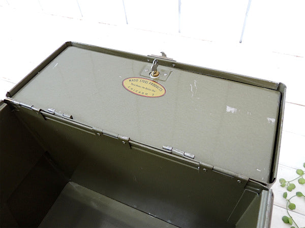 【MASO STEEL】アーミーメタルカラー・工業系・ヴィンテージ・スチール・ファイルケース