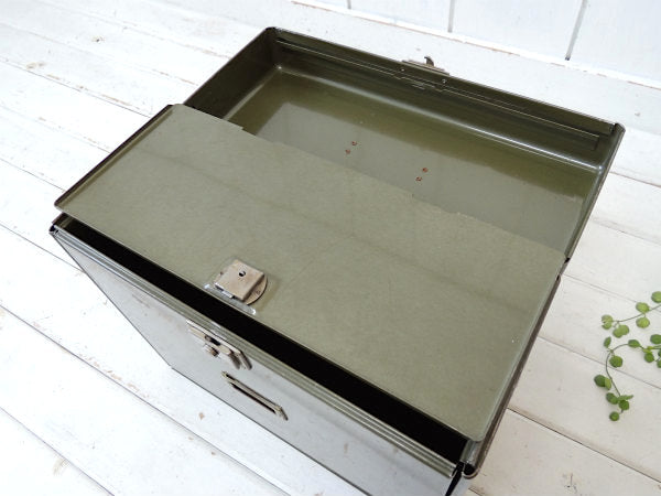 【MASO STEEL】アーミーメタルカラー・工業系・ヴィンテージ・スチール・ファイルケース