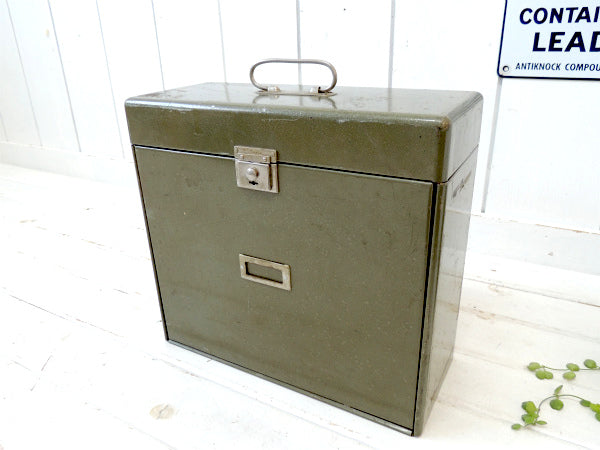 【MASO STEEL】アーミーメタルカラー・工業系・ヴィンテージ・スチール・ファイルケース