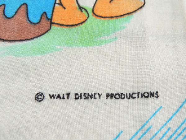 【ミッキー&フレンズ】ディズニー・レインボー柄・ヴィンテージ・カーテン/生地/ハーフシーツ