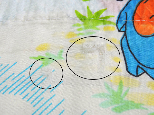 【ミッキー&フレンズ】ディズニー・レインボー柄・ヴィンテージ・カーテン/生地/ハーフシーツ