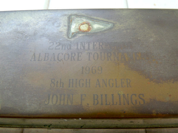 【1969s】フィッシングトーナメント・シルバー製・シガーボックス・煙草ケース・宝石箱・記念品