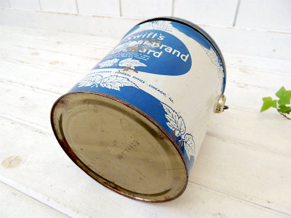 【SWIFT】SILVERLEAF・ハンドル付き・ヴィンテージ・ラード缶/ブリキ缶 USA