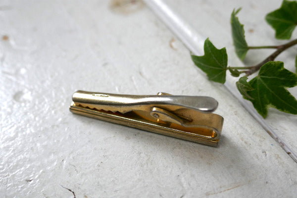 AUSTRIA ゴールドトーン×ホワイト 幾何学 オーストリア ヴィンテージ タイピン アクセサリー