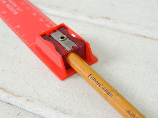 【1960~1970s】アメリカ保険会社・アドバタイジング・ビンテージ・鉛筆削り付き・ルーラー・定規