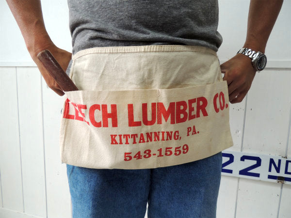【LEECH LUMBER CO】キャンバス地・ポケット付き・ヴィンテージ・ワークエプロン USA