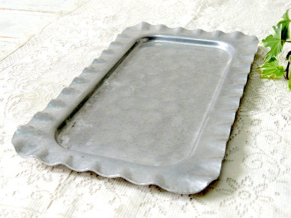 Cromwell オールド ハンドメイド アルミ製 アンティーク トレイ 皿 マネートレイ アクセサリートレイ USA