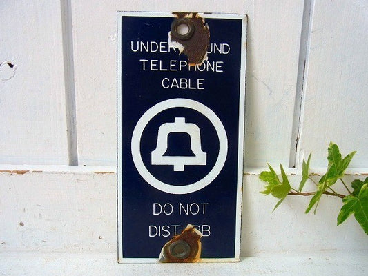 【BELL SYSTEM】ベルシステム・小さなアンティーク・ホーローサイン/看板　USA