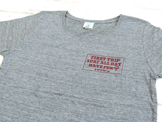【First Trip】ファーストトリップ・ヴィンテージヘザー色・オリジナル・Tシャツ(レディース)