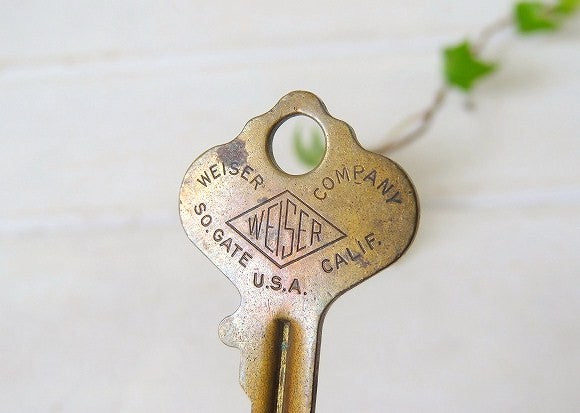 【 WEISER/SO.GATE】真鍮製・ゲート・鍵・ビンテージ・キー・USA・ナンバー