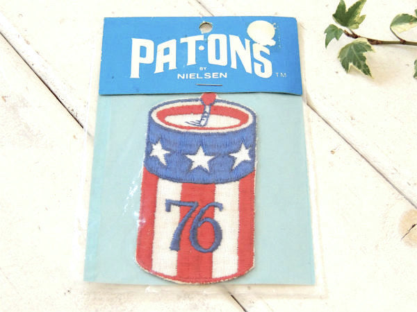 ロウソクモチーフ・1976’s ・アメリカ・200周年☆・アクセサリー・ヴィンテージ・刺繍・ワッペン