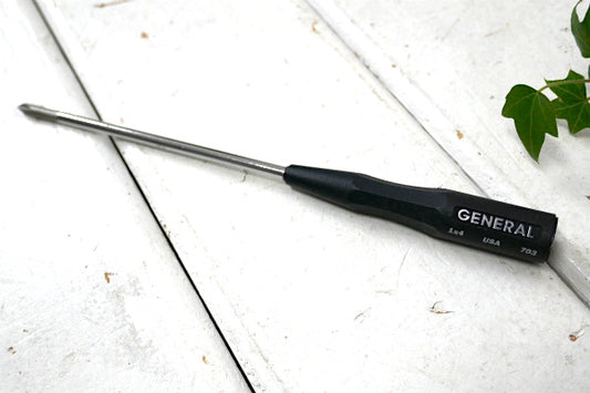 ゼネラル・GENERAL ブラックハンドル・ヴィンテージ USA プラス ドライバー 工具 tool