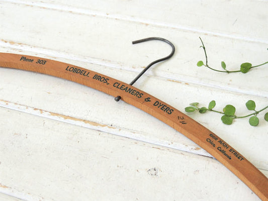 【LOBDELL BROS】カリフォルニア・クリーニング店・ビンテージ・ハンガー/木製ハンガー
