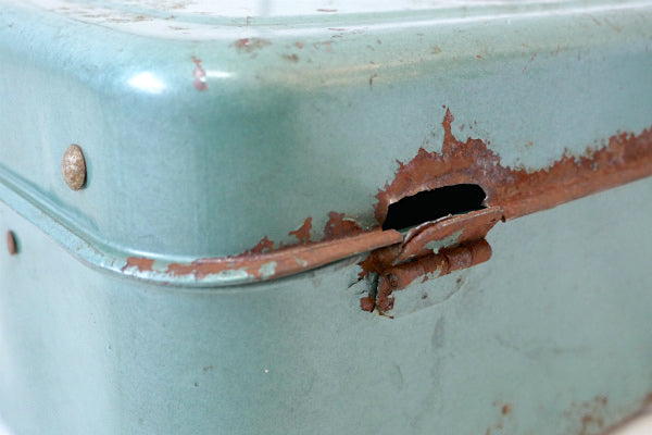 My Buddy グリーン メタル製 2段式 ヴィンテージ タックルボックス ツールケース 工具箱