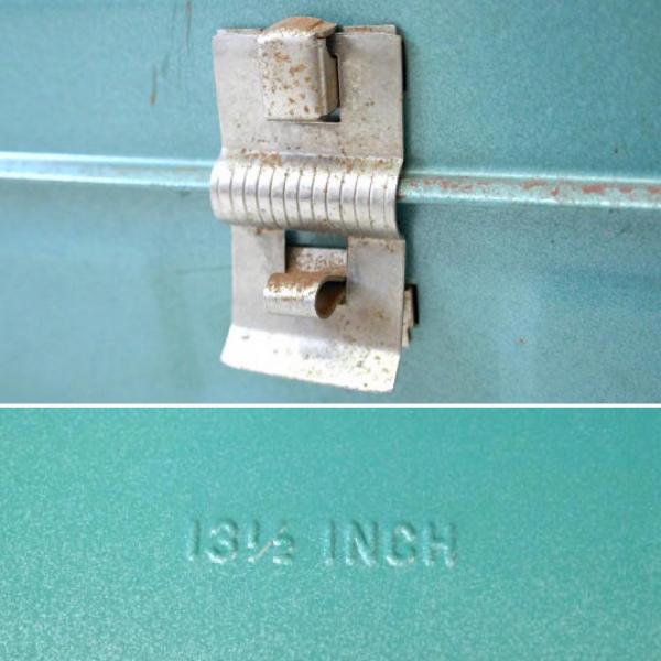 My Buddy グリーン メタル製 2段式 ヴィンテージ タックルボックス ツールケース 工具箱