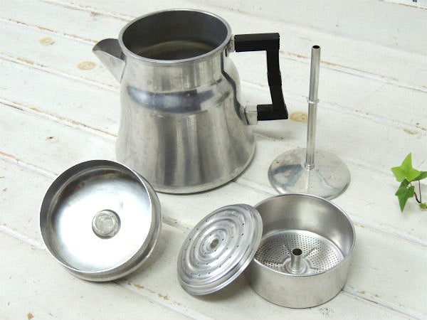 【WEAR EVER】アルミ製・8カップ・ビンテージ・パーコレーター・アウトドア・USA・ポット