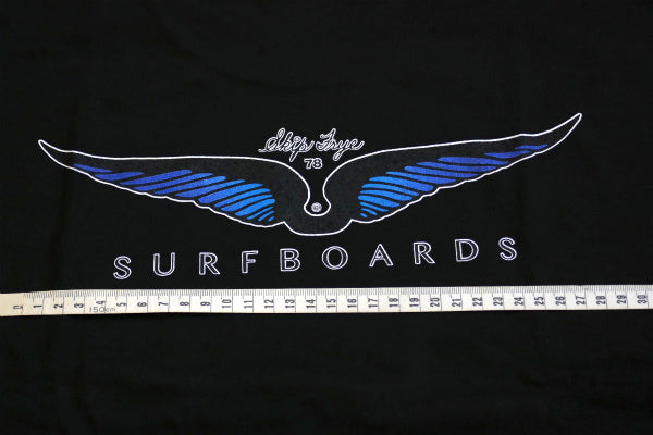 78 スキップフライ サーフボード Frye Wings ブラック×ブルー 限定 Tシャツ L