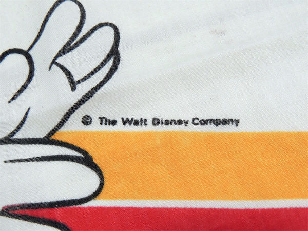 【ミッキー&ミニー】ローラースケート柄・ヴィンテージ・ユーズドシーツ(ボックスタイプ) USA