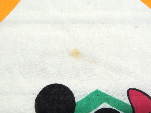 【ミッキー&ミニー】ローラースケート柄・ヴィンテージ・ユーズドシーツ(ボックスタイプ) USA