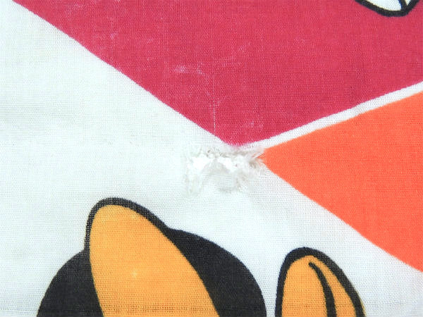 【ミッキー&ミニー】ローラースケート柄・ヴィンテージ・ユーズドシーツ(ボックスタイプ) USA