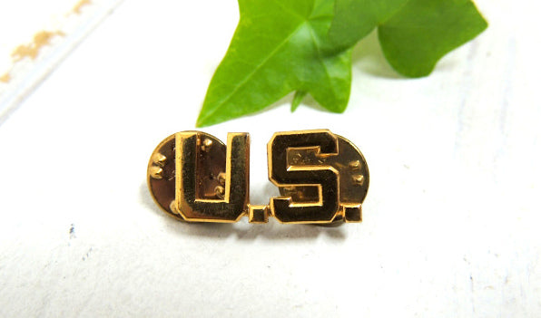 【U.S.】ヴィンテージ・ピンバッジ・ピンズ・ゴールドカラー・ミリタリー
