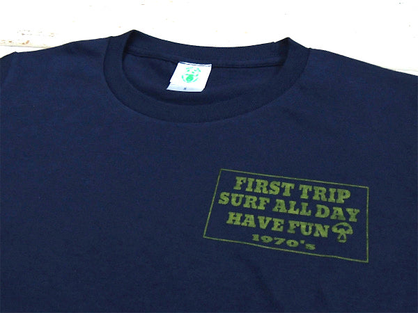 【First Trip】ファーストトリップ・インディゴ×イエロー・オリジナル・Tシャツ