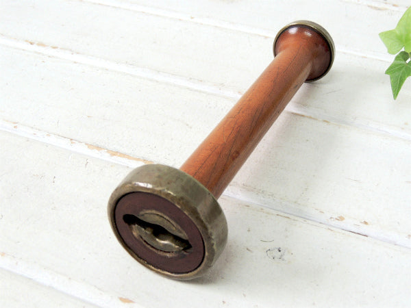 古い 木製・工業用 アンティーク・糸巻き・ボビン・スプール・USA 裁縫道具・店内装飾