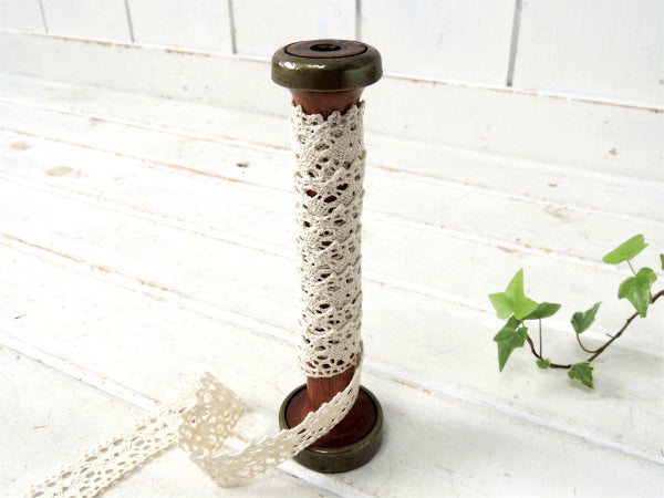 古い 木製・工業用 アンティーク・糸巻き・ボビン・スプール・USA 裁縫道具・店内装飾