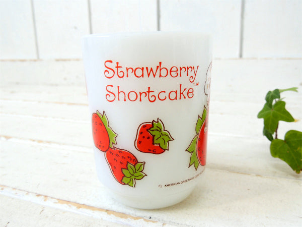 【Fire King】ファイヤーキング・ストロベリーショートケーキ・イチゴ柄・マグカップ/9オンス