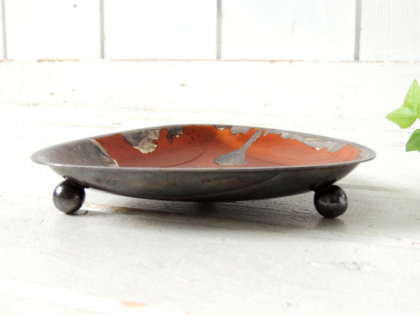 【60s・WALLACE】ミッドセンチューリー・トライアングル・レトロモダン・デコ・シルバー・トレイ