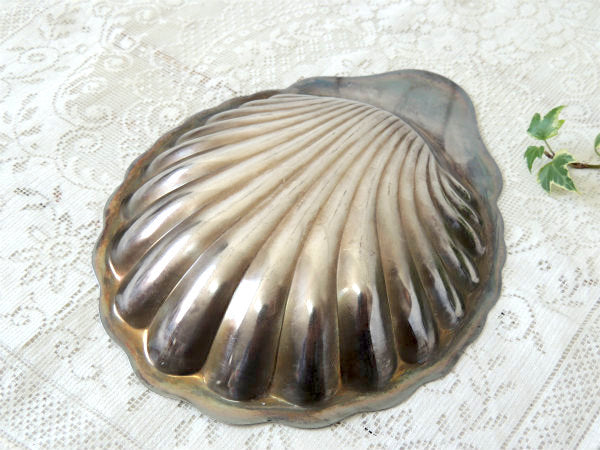 ONEIDA シルバープレート シェル型 ヴィンテージ トレイ ソープディッシュ キャンデイトレイ