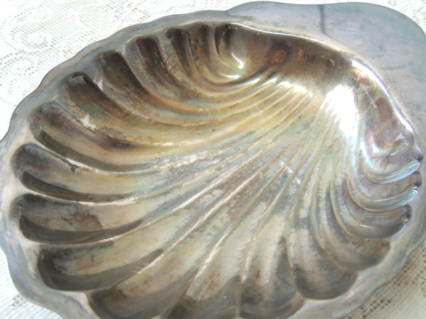 ONEIDA シルバープレート シェル型 ヴィンテージ トレイ ソープディッシュ キャンデイトレイ
