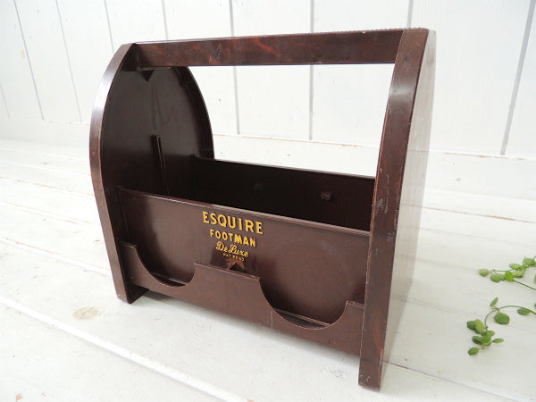 Esquire Footman シューケア USA ヴィンテージ 靴磨きボックス 収納ケース シューシャインボックス