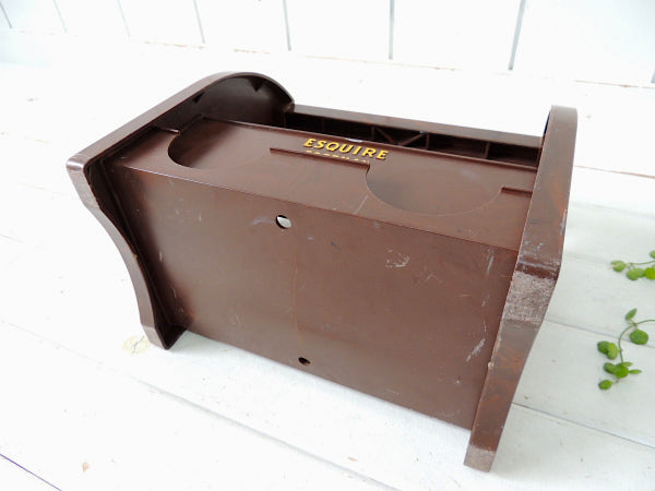 Esquire Footman シューケア USA ヴィンテージ 靴磨きボックス 収納ケース シューシャインボックス