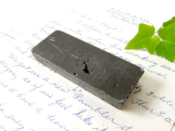 【MARINE WORK】ペーパーウェイト・USA・アンティーク・文鎮・錫製・エンボス