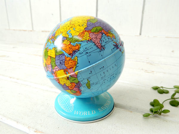 【オハイオアート・OHIO】地球儀・ヴィンテージ・コインバンク・貯金箱・USA