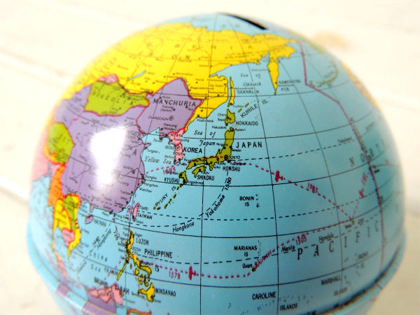 【オハイオアート・OHIO】地球儀・ヴィンテージ・コインバンク・貯金箱・USA