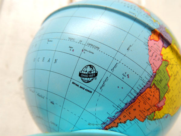 【オハイオアート・OHIO】地球儀・ヴィンテージ・コインバンク・貯金箱・USA