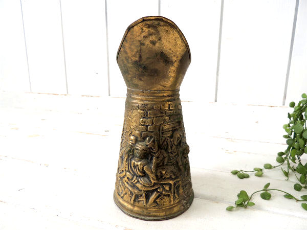 【英国・イギリス製】ゴールド色・アンティーク・ピッチャー・水差し・ジャグ・ガーデニング