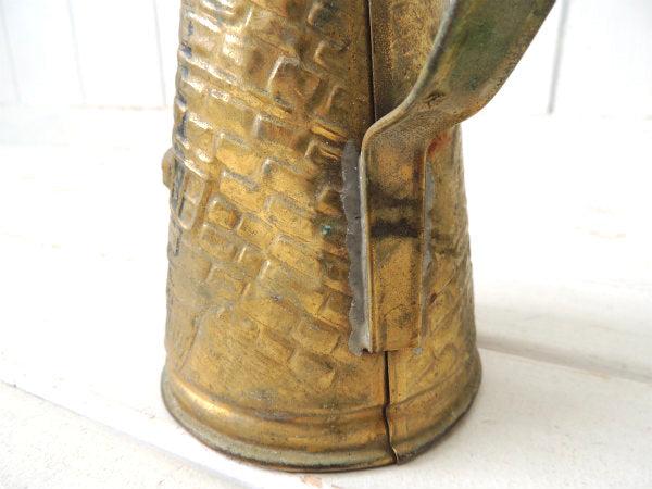 【英国・イギリス製】ゴールド色・アンティーク・ピッチャー・水差し・ジャグ・ガーデニング